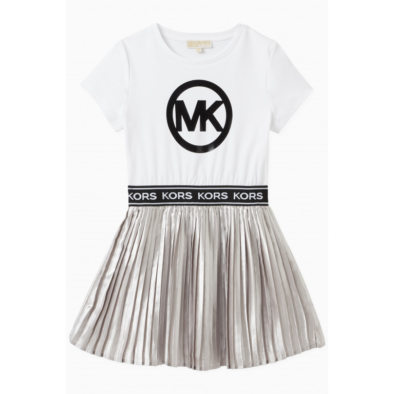 Michael Kors Kids - Metallic Logo Dress in Cotton & Polyester