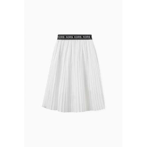 Michael Kors Kids - Logo Tape Pleated Skirt in Polyester