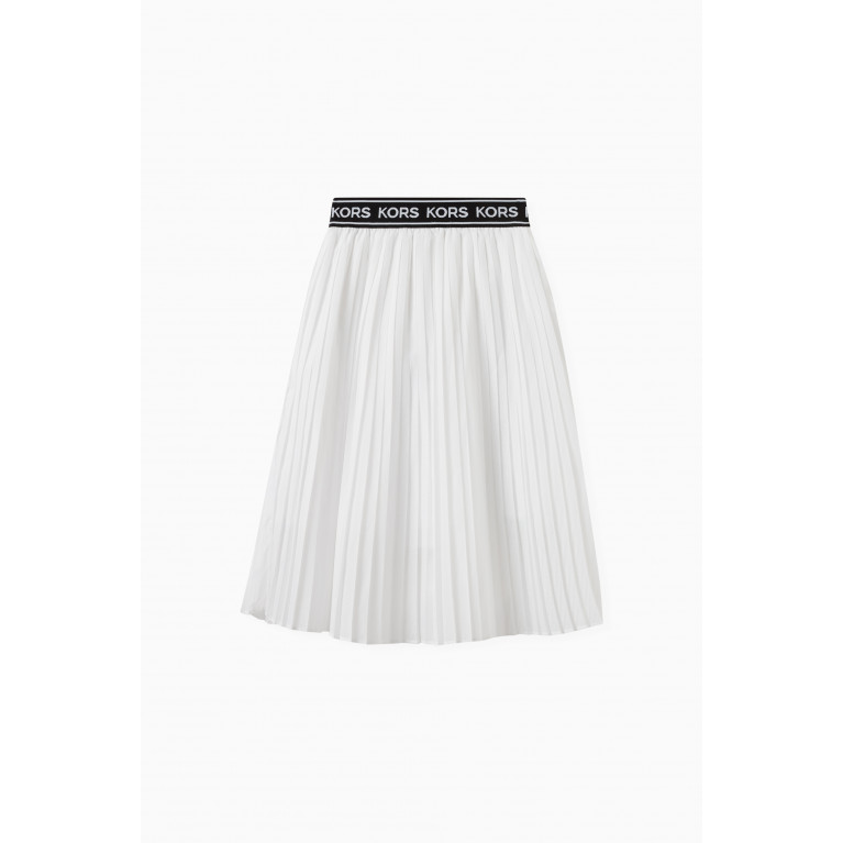 Michael Kors Kids - Logo Tape Pleated Skirt in Polyester