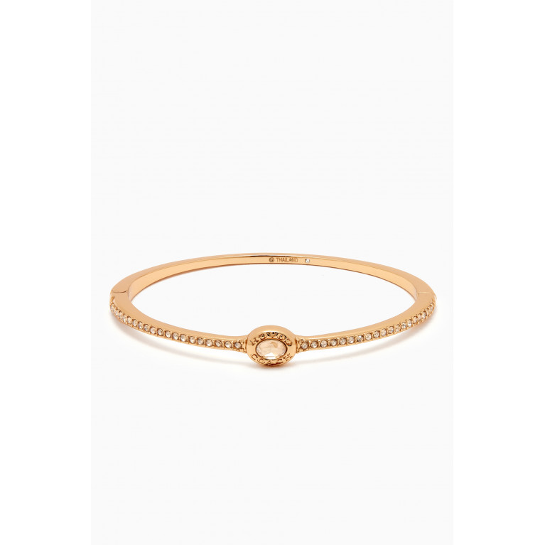 Coach - Signature Logo Pave Hinged Bangle in Metal
