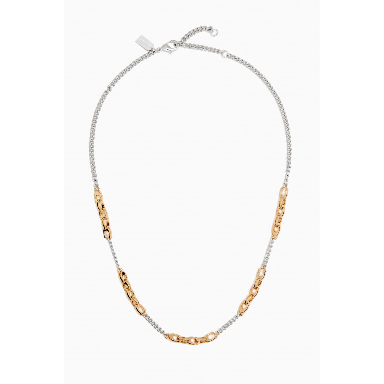 Coach - Signature C Mixed Chain Necklace in Metal