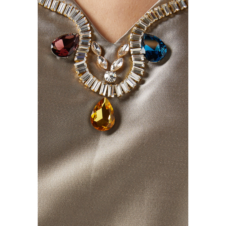 LAMMOUSH - Embellished V-neck Kaftan