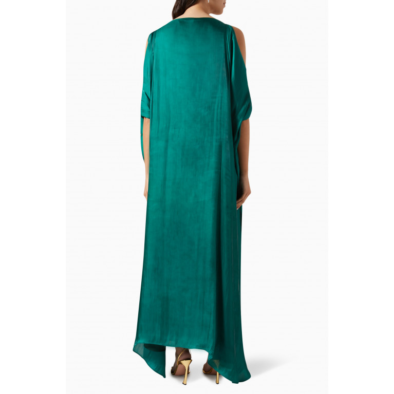 LAMMOUSH - Embellished Cut-out Maxi Dress in Silk