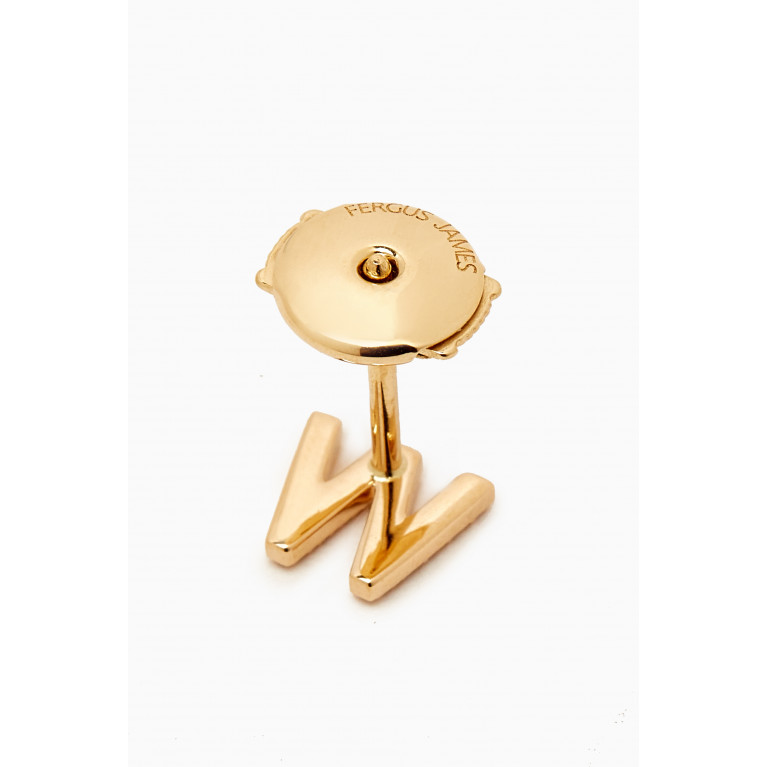 Fergus James - W Letter Diamond Single Stud Earring in 18kt Gold