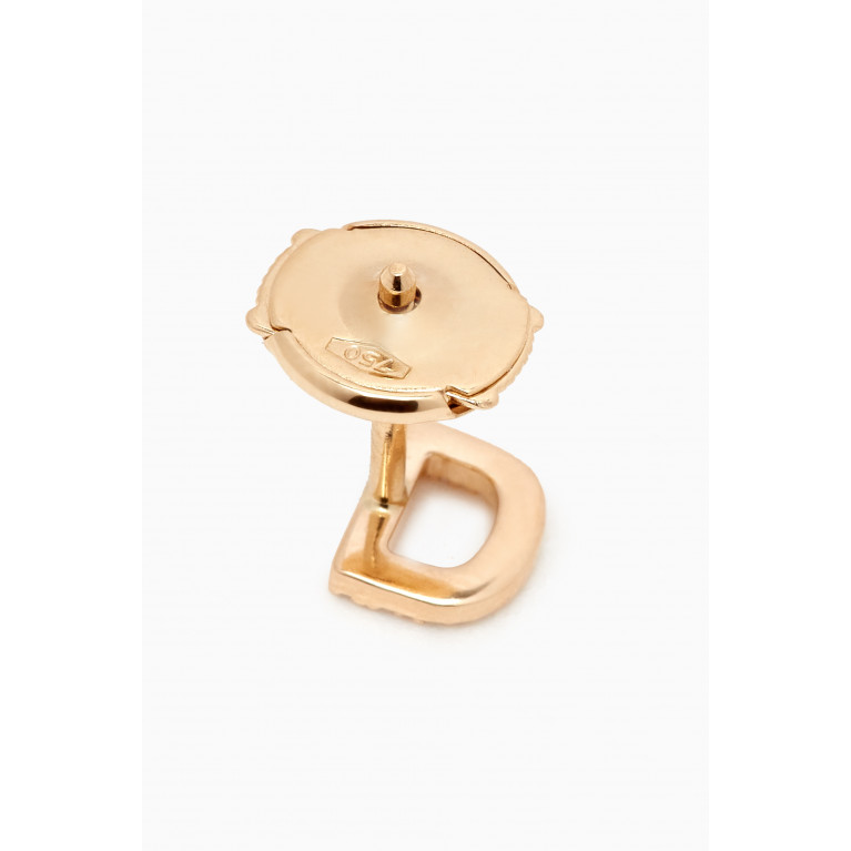Fergus James - D Letter Diamond Single Stud Earring in 18kt Gold