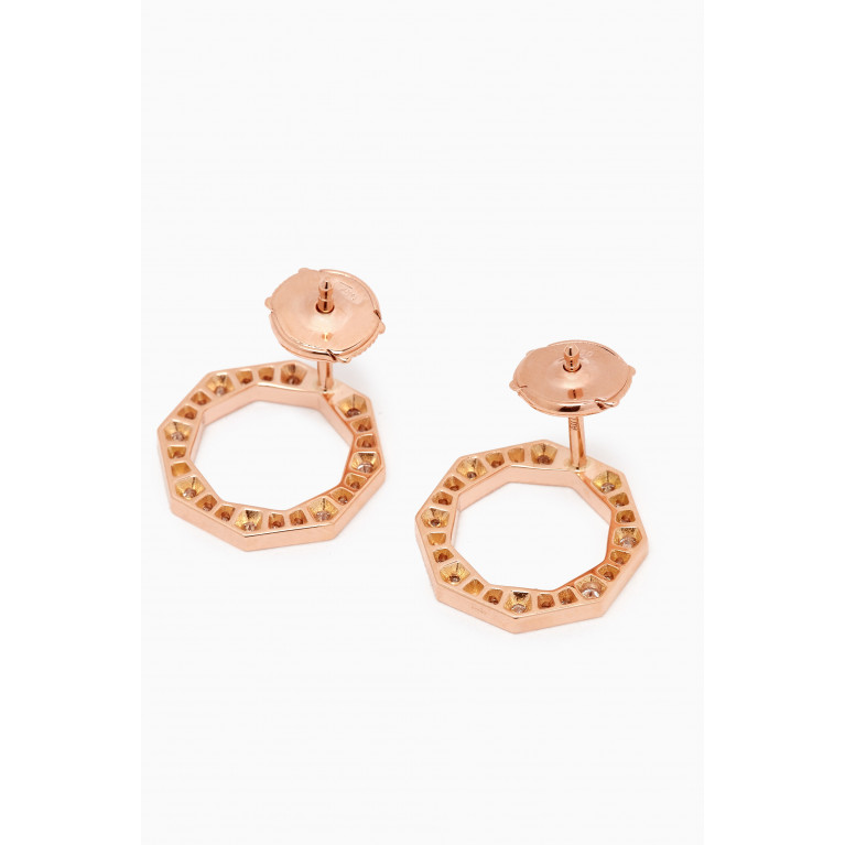 Samra - Birwaz Turath Diamond Earrings in 18kt Rose Gold