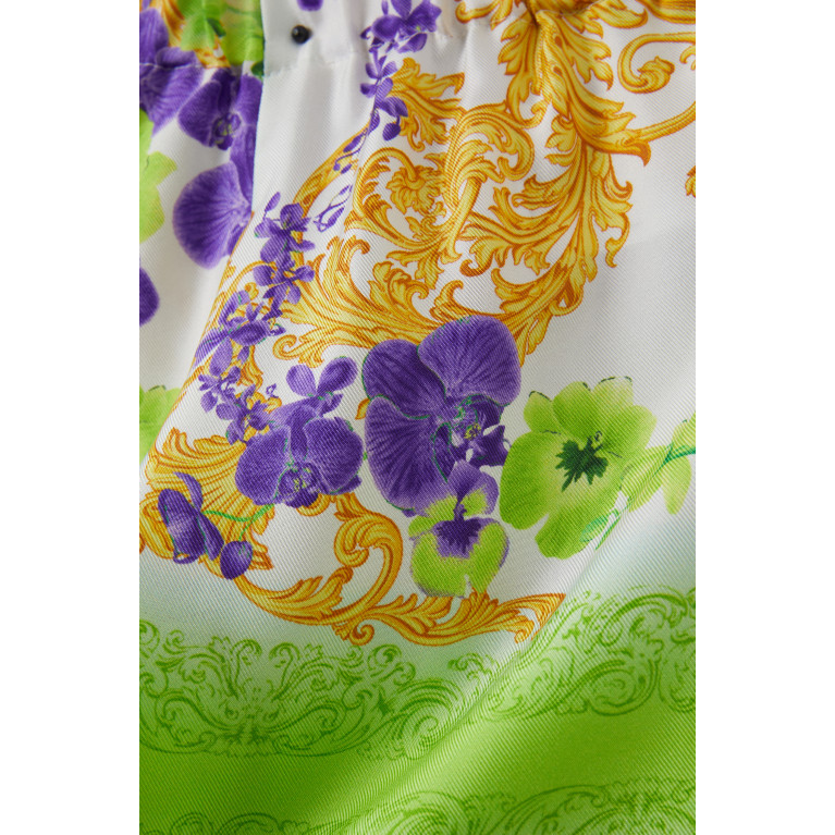 Versace - Medusa Orchid Print Pants in Silk