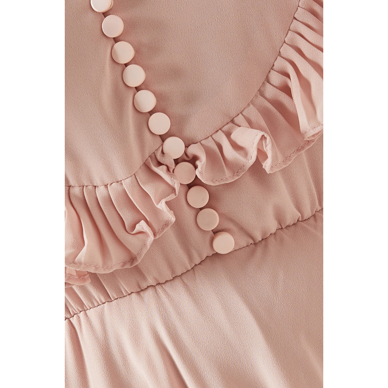 Serpil - Ruffle-trimmed Midi Dress Pink