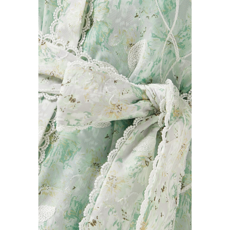 Serpil - Lace-trimmed Midi Dress Green