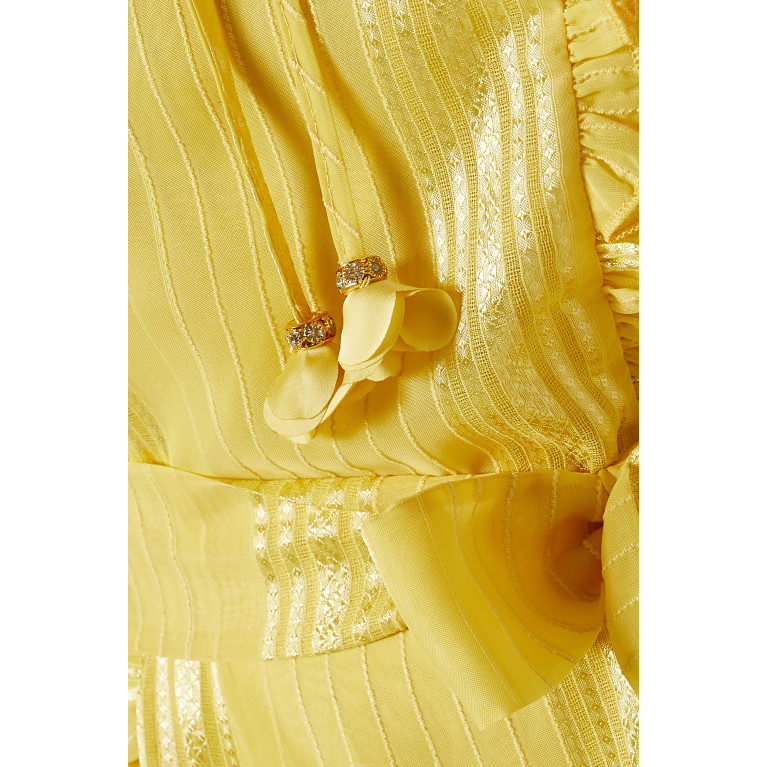 Serpil - Ruffle-trimmed Midi Dress Yellow