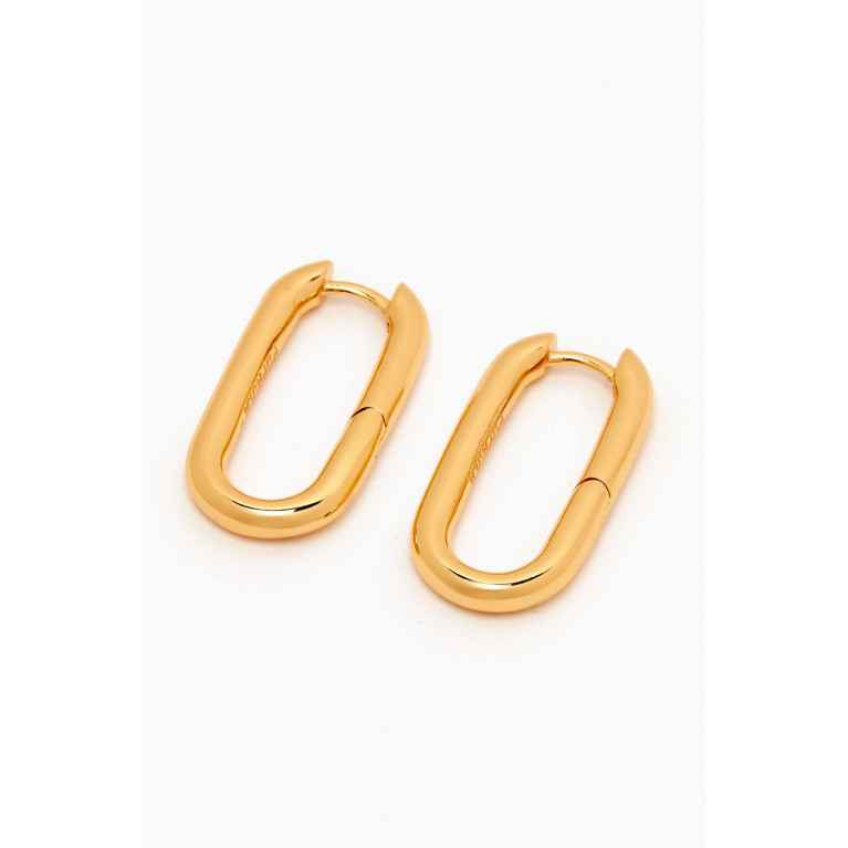 PDPAOLA - Beat Hoop Earrings in 18kt Gold-plated Sterling Silver