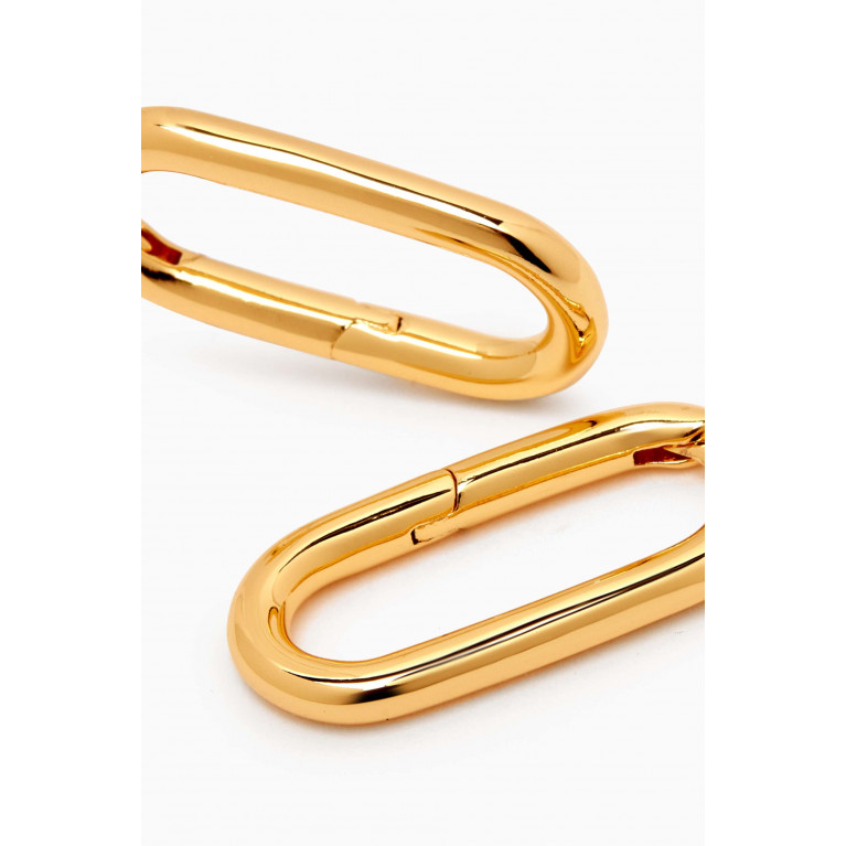 PDPAOLA - Beat Hoop Earrings in 18kt Gold-plated Sterling Silver