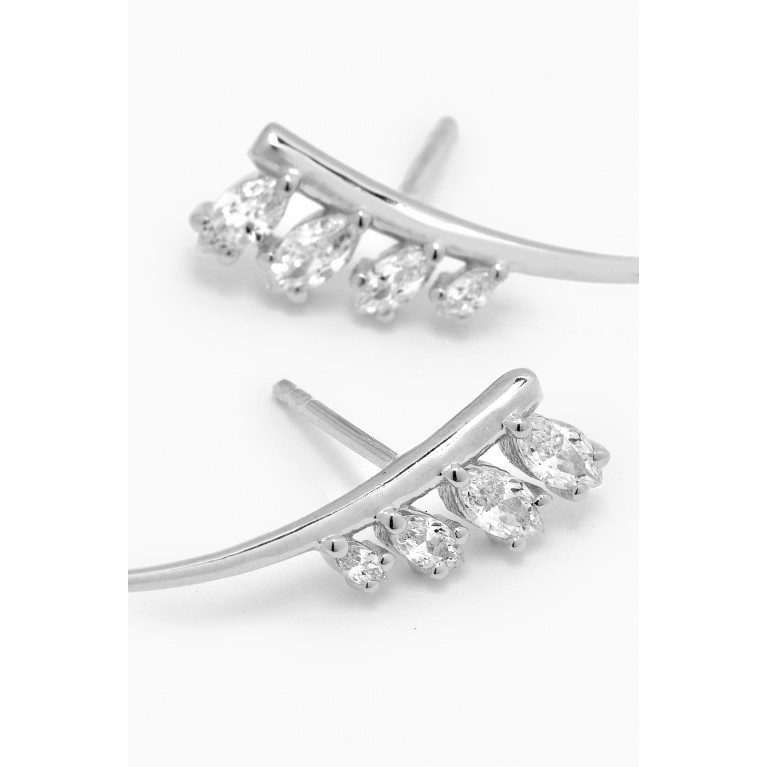 PDPAOLA - Aqua Earrings in Sterling Silver