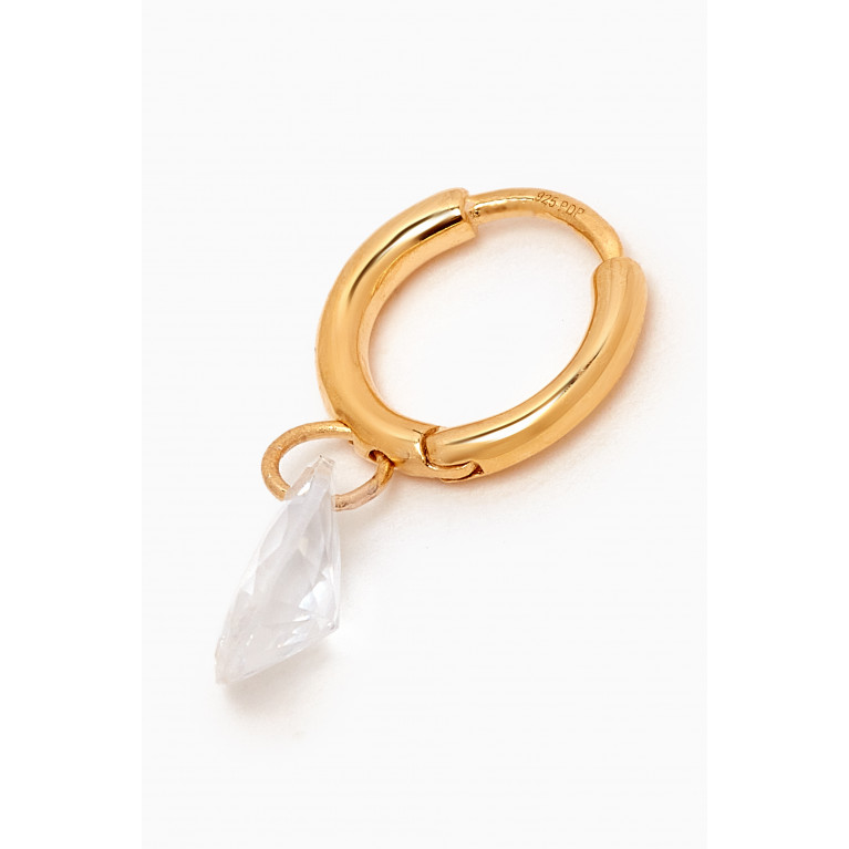 PDPAOLA - Aqua Single Earring in 18kt Gold-plated Sterling Silver