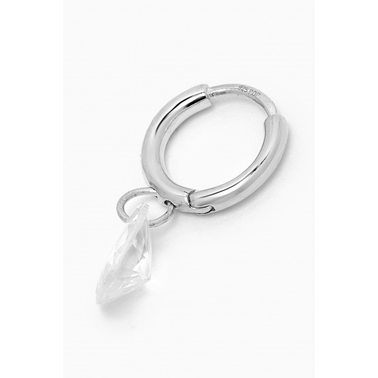 PDPAOLA - Aqua Single Earring in Sterling Silver
