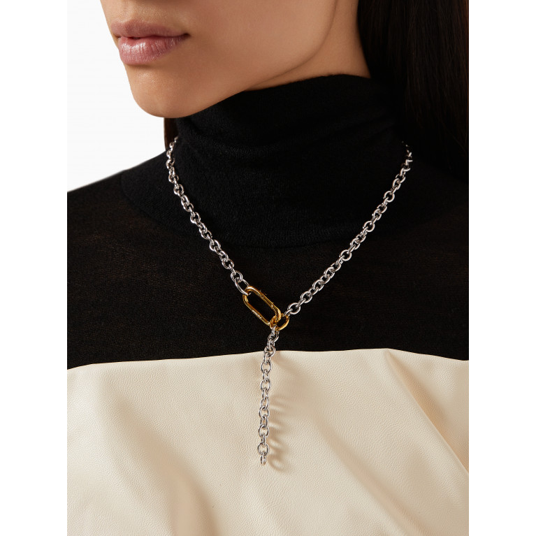 PDPAOLA - Beat Chain Necklace in Sterling Silver