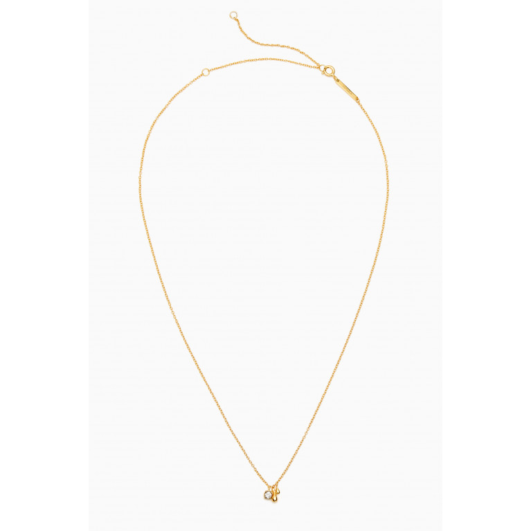 PDPAOLA - Water Pendant Necklace in 18kt Gold-plated Sterling Silver