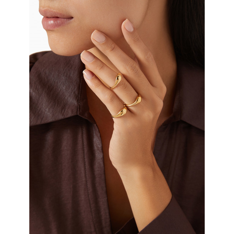 PDPAOLA - Sugar Ring Set in 18kt Gold-plated Sterling Silver