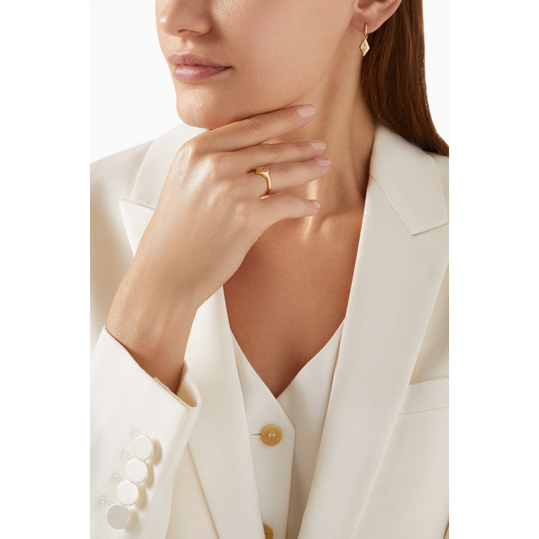 PDPAOLA - Kate Stamp Ring in 18kt Gold-plated Sterling Silver