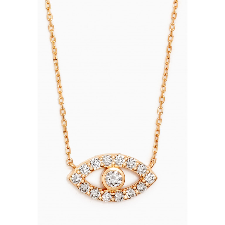 Fergus James - Evil Eye Diamond Pendant Necklace in 18kt Gold
