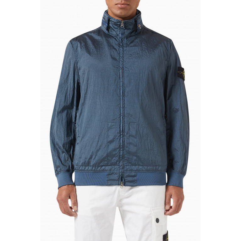 Stone Island - Compass Logo Patched Bomber Jacket in Polyamide & PU