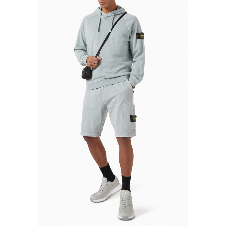 Stone Island - Compass Logo Patch Hooded Sweatshirt in Cotton