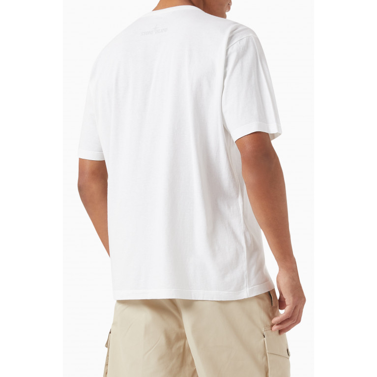 Stone Island - Pocket T-shirt in Organic Cotton White