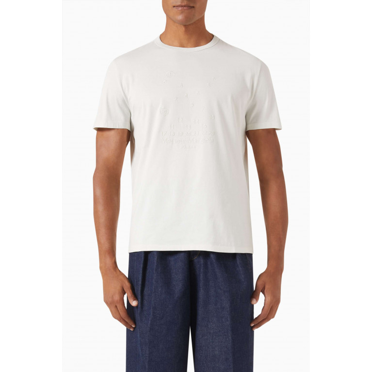Maison Margiela - Numbers Logo-embroidered T-shirt in Cotton-jersey