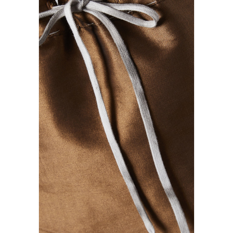 Maison Margiela - Drawstring Midi Skirt in Silk-blend