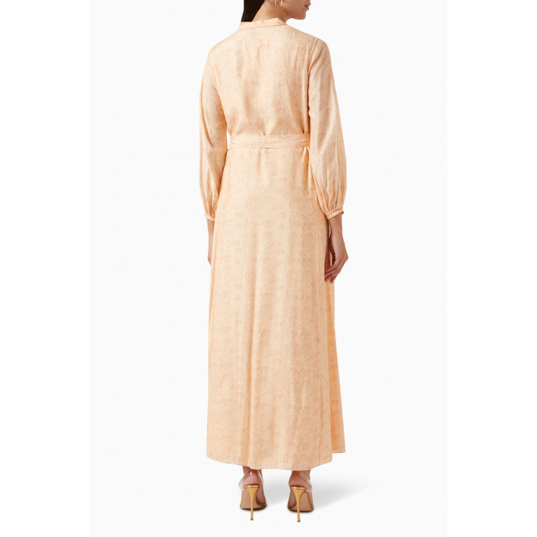 Anita Dongre - Embroidered Maxi Dress in Silk Neutral