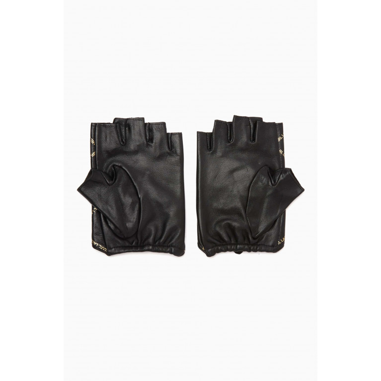 Karl Lagerfeld - KSaddle Fingerless Gloves in Leather