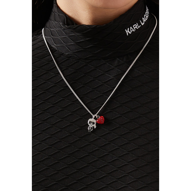 Karl Lagerfeld - K/Ikonik Heart Necklace in Sterling Silver