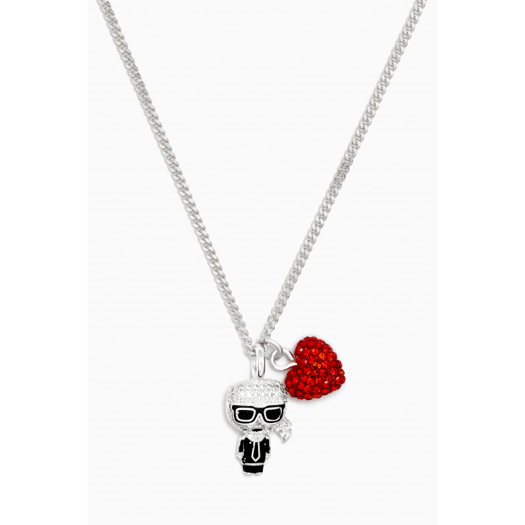 Karl Lagerfeld - K/Ikonik Heart Necklace in Sterling Silver