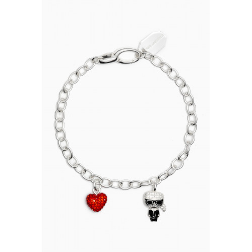 Karl Lagerfeld - K/Ikonik Heart Bracelet in Sterling Silver