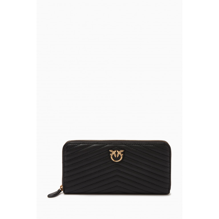 PINKO - Ryder Wallet in Chevron Nappa Leather