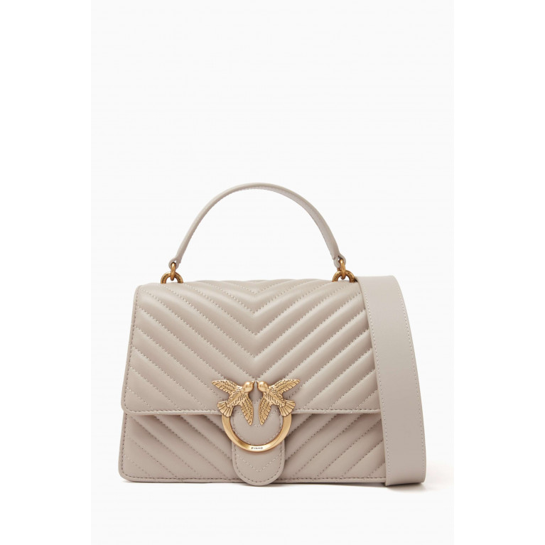 PINKO - Love Top Handle Bag in Quilted Leather
