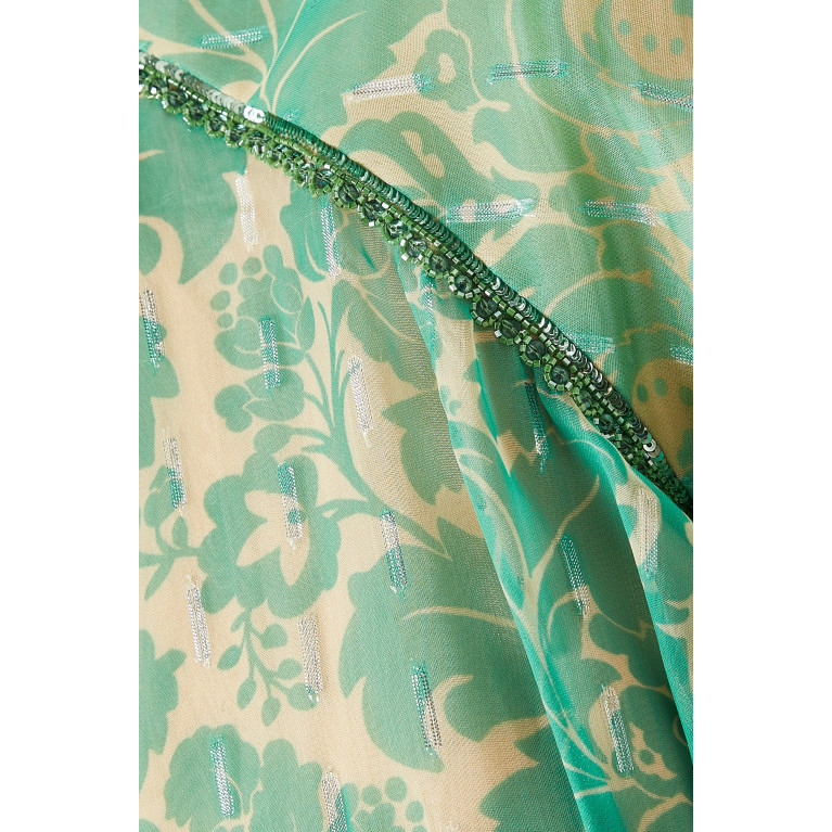 Kalico - Ikeabana Embellished Maxi Dress in Textured-chiffon