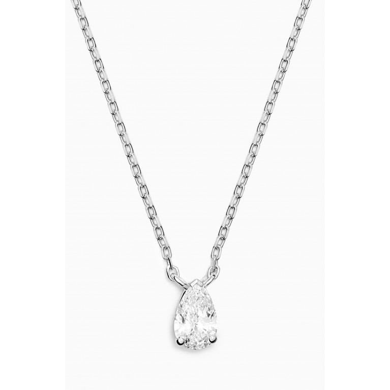 Fergus James - Pear-shaped Diamond Pendant Necklace in 18kt White Gold
