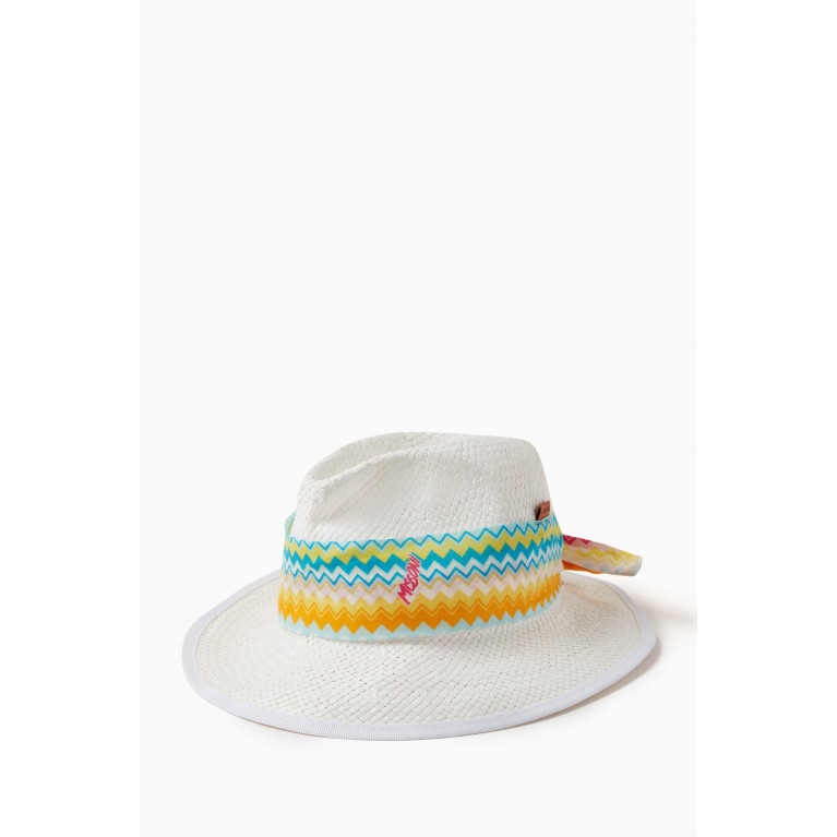 Missoni - Fedora Sun Hat in Paper Straw