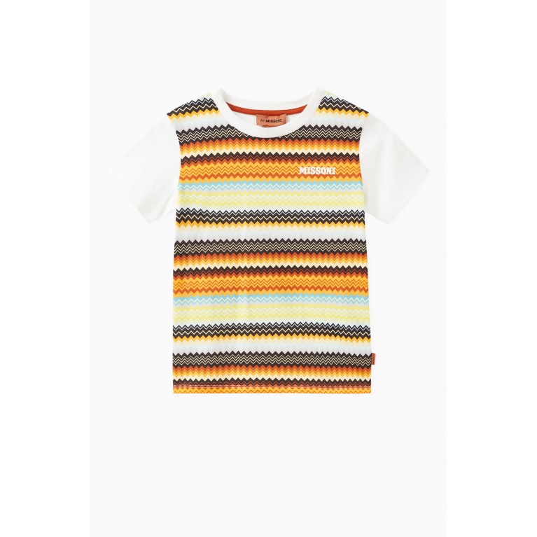 Missoni - Striped Logo-print T-shirt in Cotton