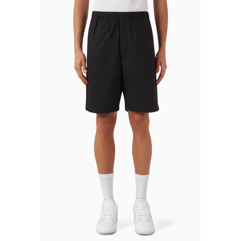 Selected Homme - Loik Loose-fit Bermuda Shorts in Organic Cotton Blend Black