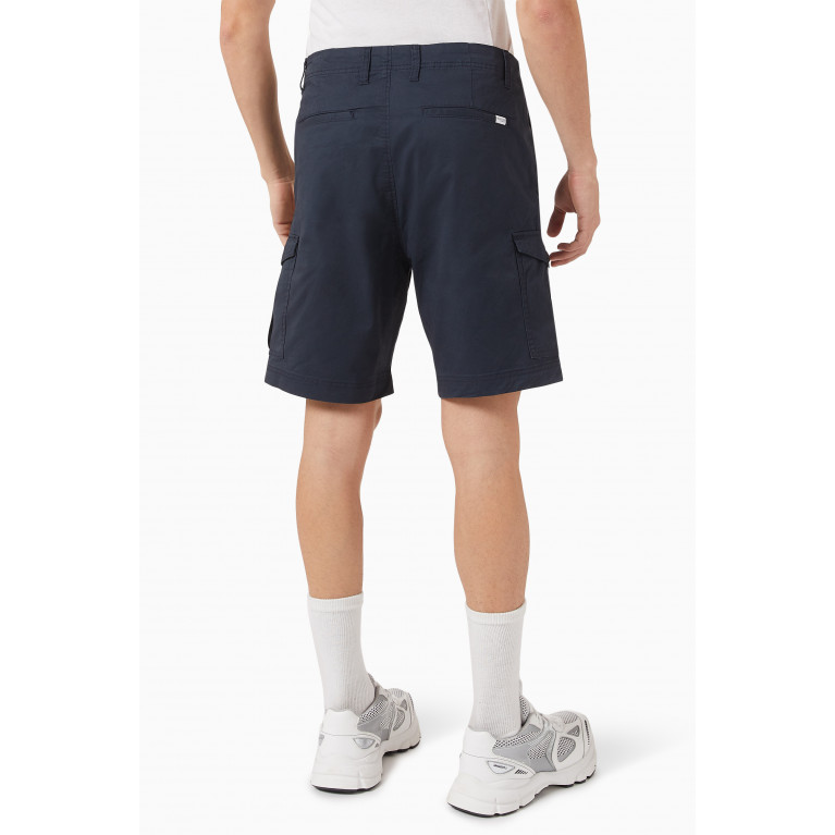 Selected Homme - Cargo Shorts in Organic Cotton Blend Blue