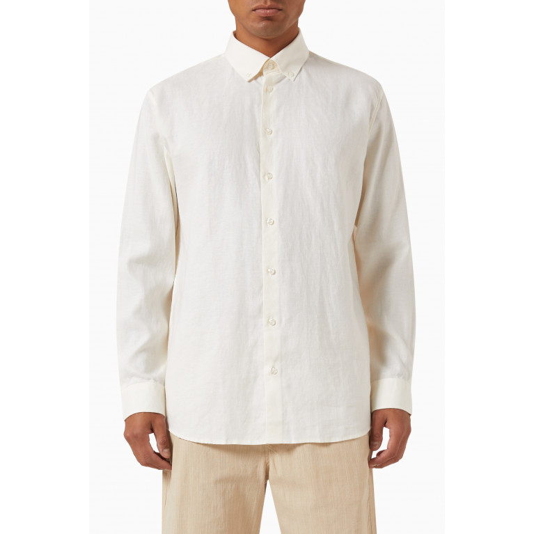 Selected Homme - Classic Shirt in Linen White