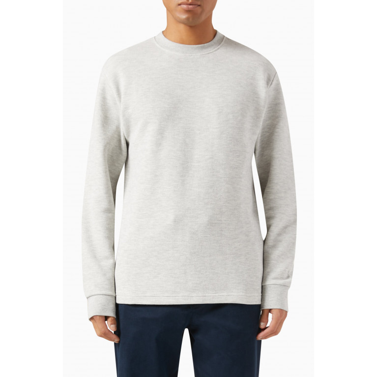 Selected Homme - Dimmy Sweatshirt in Cotton Knit Grey