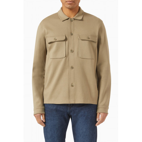 Selected Homme - Long Sleeved Overshirt in Cotton Grey