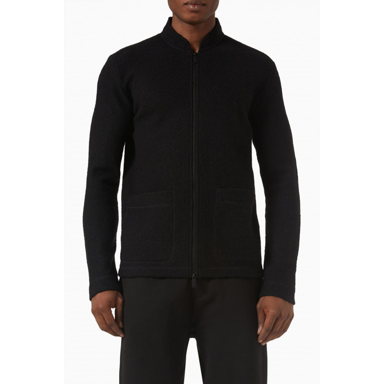 Selected Homme - Zip-Up Jacket in Wool Black
