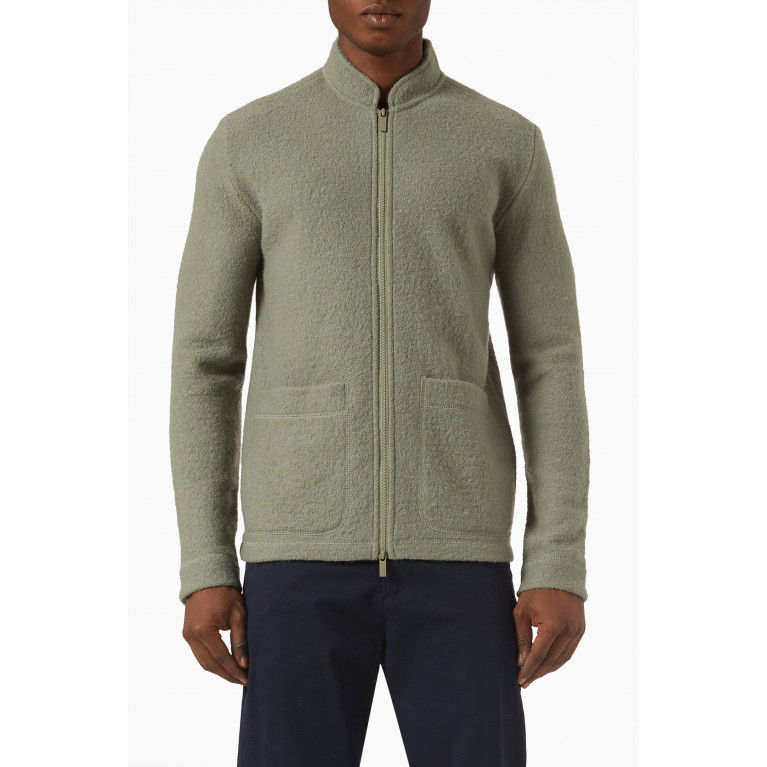 Selected Homme - Zip-Up Jacket in Wool Grey