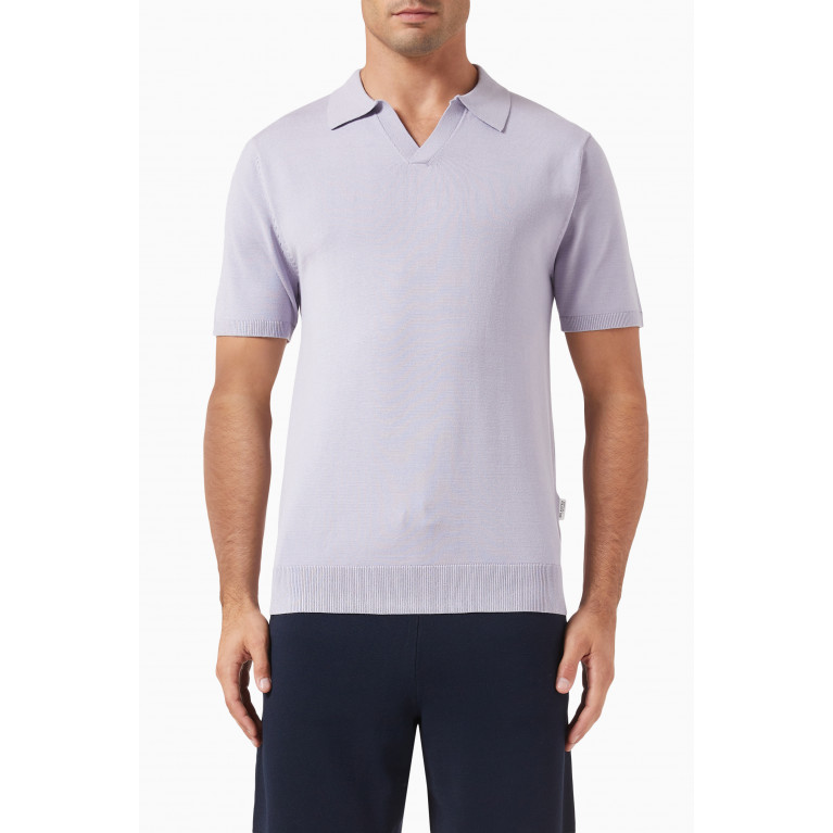 Selected Homme - Polo Shirt in Viscose Blend Knit