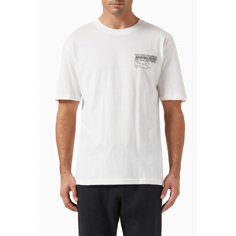 Selected Homme - Graphic Print T-shirt in Cotton Neutral