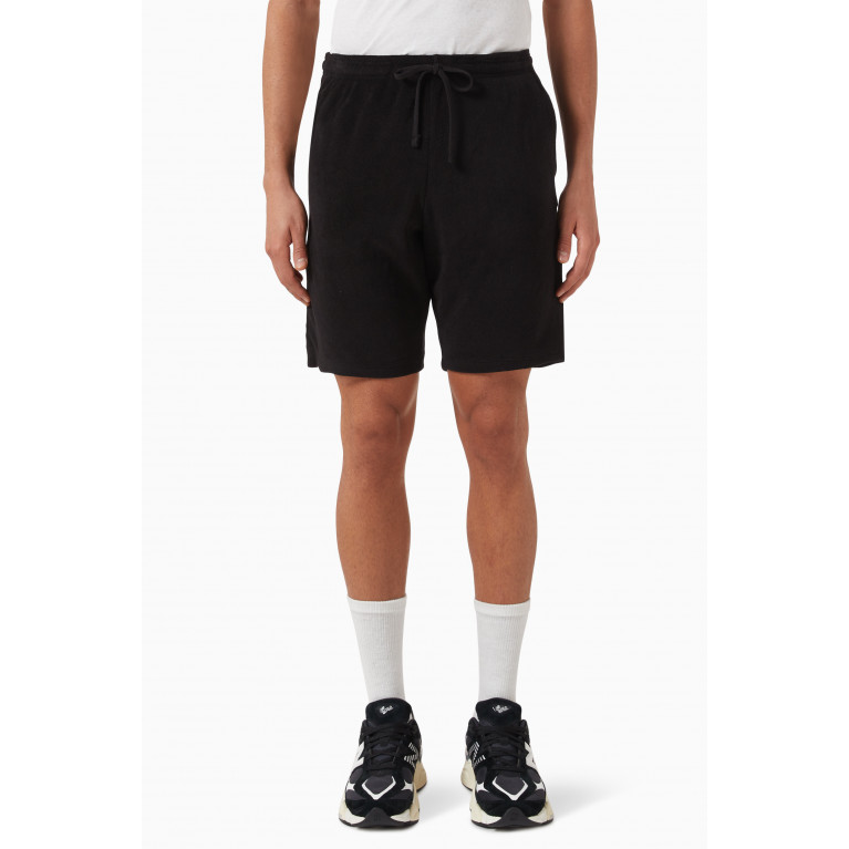 Selected Homme - Drawstring Shorts in Terrycloth Black